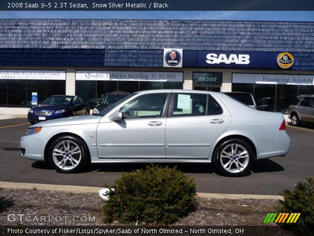 2008 Saab 9-5 2.3T Sedan in Snow Silver Metallic