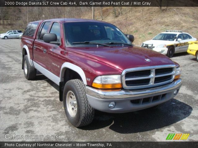 2000 Dodge Dakota SLT Crew Cab 4x4 in Dark Garnet Red Pearl Coat