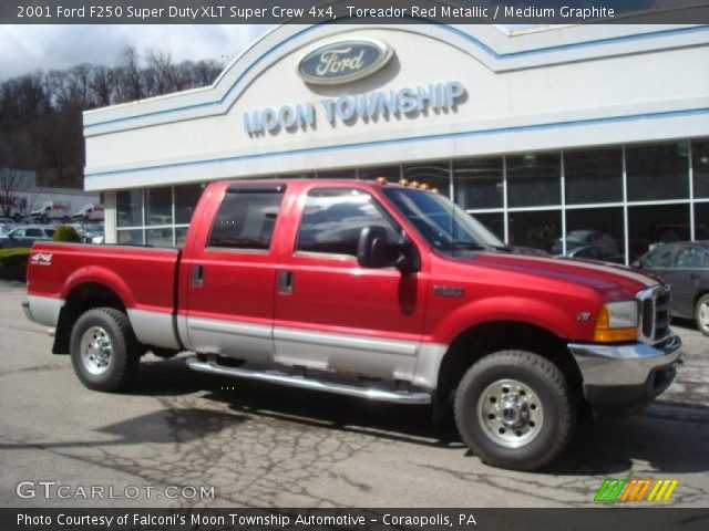2001 Ford F250 Super Duty XLT Super Crew 4x4 in Toreador Red Metallic