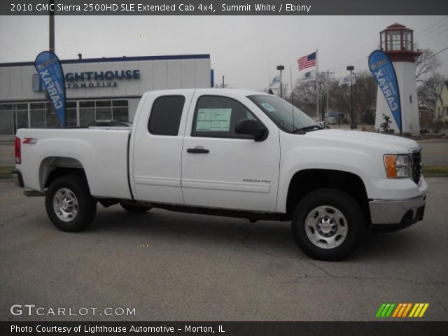 2010 GMC Sierra 2500HD SLE Extended Cab 4x4 in Summit White