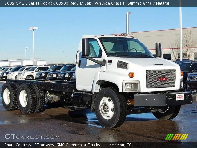 2009 GMC C Series Topkick C8500 Regular Cab Twin Axle Chassis in Summit White