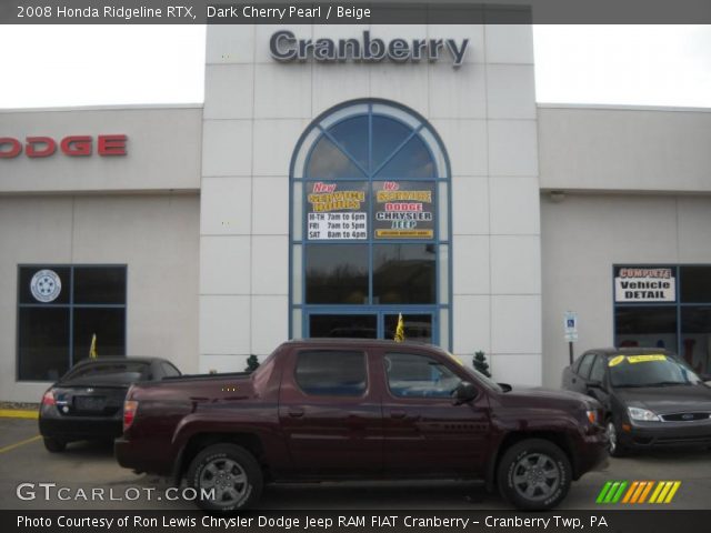 2008 Honda Ridgeline RTX in Dark Cherry Pearl
