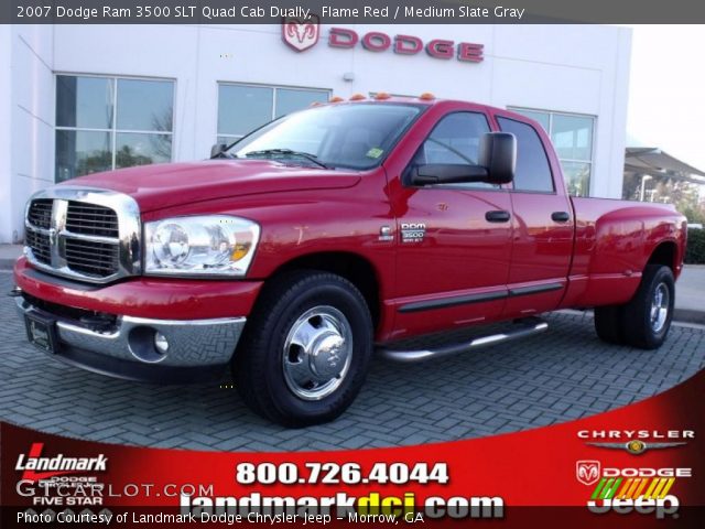 2007 Dodge Ram 3500 SLT Quad Cab Dually in Flame Red