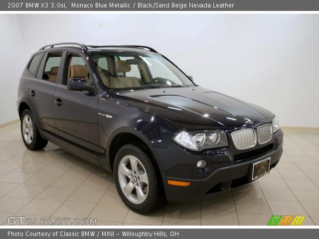 2007 BMW X3 3.0si in Monaco Blue Metallic
