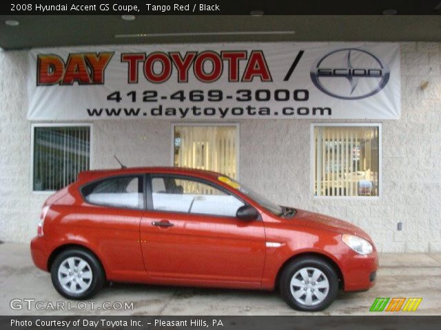 2008 Hyundai Accent GS Coupe in Tango Red