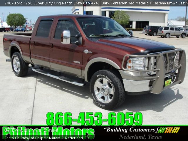 2007 Ford F250 Super Duty King Ranch Crew Cab 4x4 in Dark Toreador Red Metallic