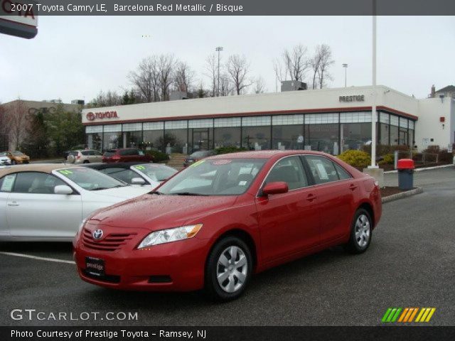 2007 Toyota Camry LE in Barcelona Red Metallic