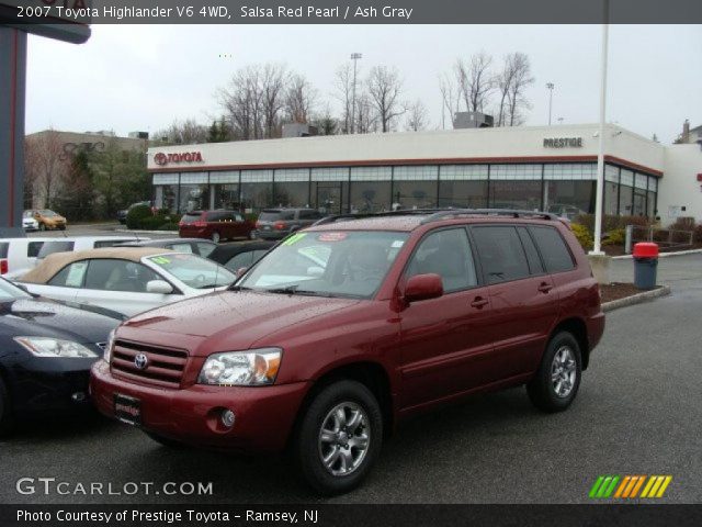 2007 Toyota Highlander V6 4WD in Salsa Red Pearl