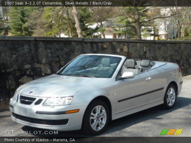 2007 Saab 9-3 2.0T Convertible in Silver Metallic