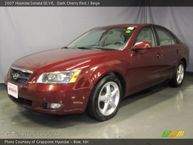 2007 Hyundai Sonata SE V6 in Dark Cherry Red