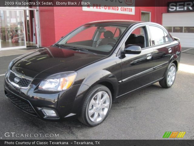 2009 Kia Spectra SX Sedan in Ebony Black
