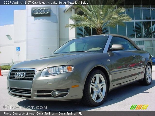 2007 Audi A4 2.0T Cabriolet in Alpaka Beige Metallic