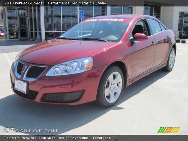 2010 Pontiac G6 Sedan in Performance Red Metallic