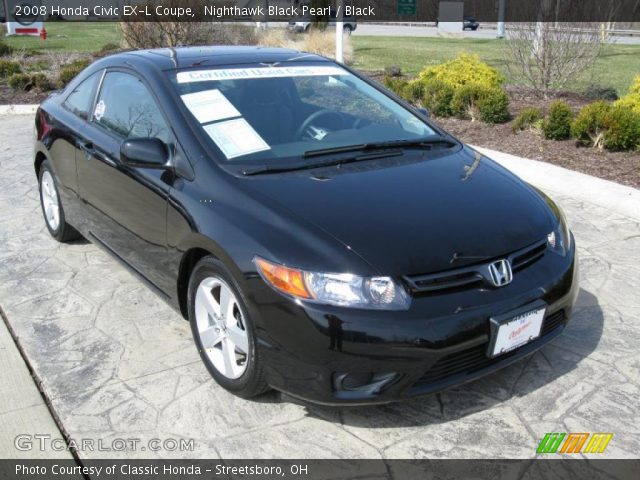 2008 Honda Civic EX-L Coupe in Nighthawk Black Pearl