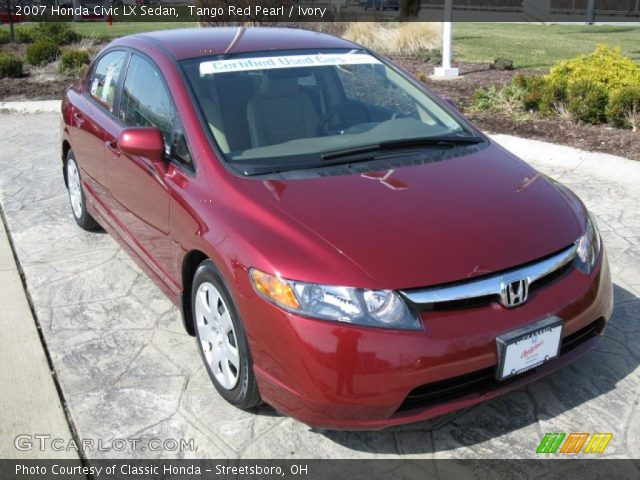 2007 Honda Civic LX Sedan in Tango Red Pearl