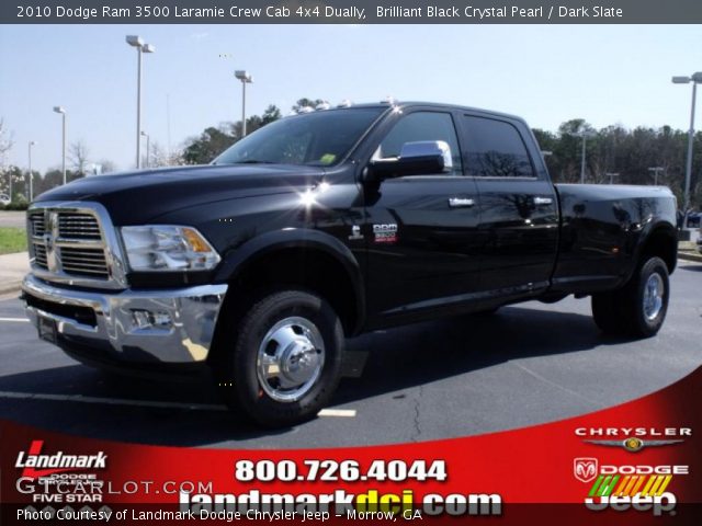 2010 Dodge Ram 3500 Laramie Crew Cab 4x4 Dually in Brilliant Black Crystal Pearl