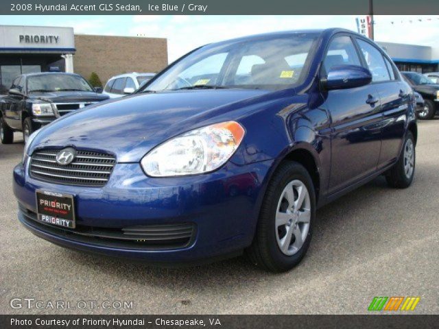 2008 Hyundai Accent GLS Sedan in Ice Blue