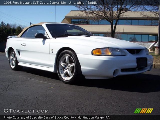 1998 Ford Mustang SVT Cobra Convertible in Ultra White