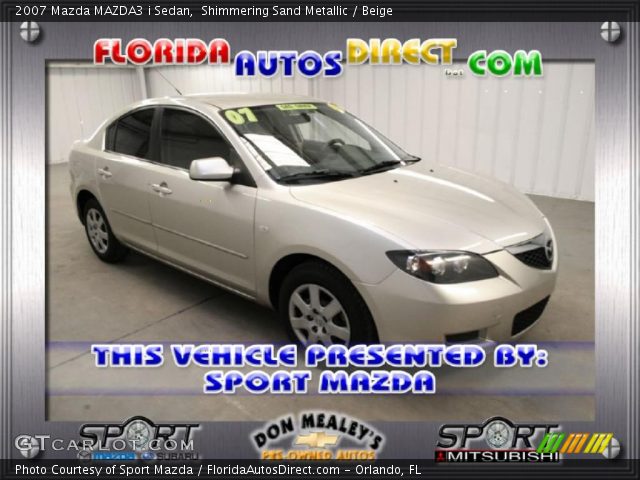 2007 Mazda MAZDA3 i Sedan in Shimmering Sand Metallic