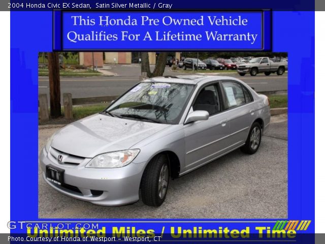 2004 Honda Civic EX Sedan in Satin Silver Metallic