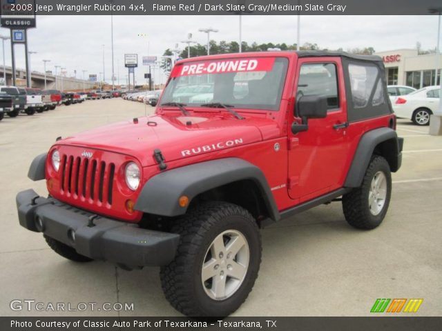 2008 Jeep Wrangler Rubicon 4x4 in Flame Red