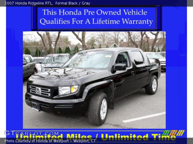 2007 Honda Ridgeline RTL in Formal Black