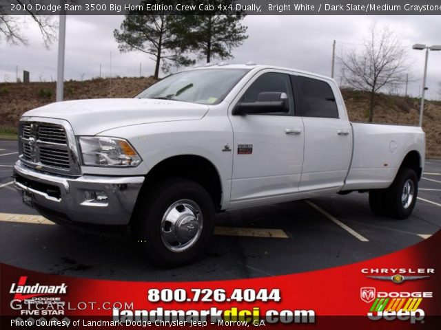 2010 Dodge Ram 3500 Big Horn Edition Crew Cab 4x4 Dually in Bright White