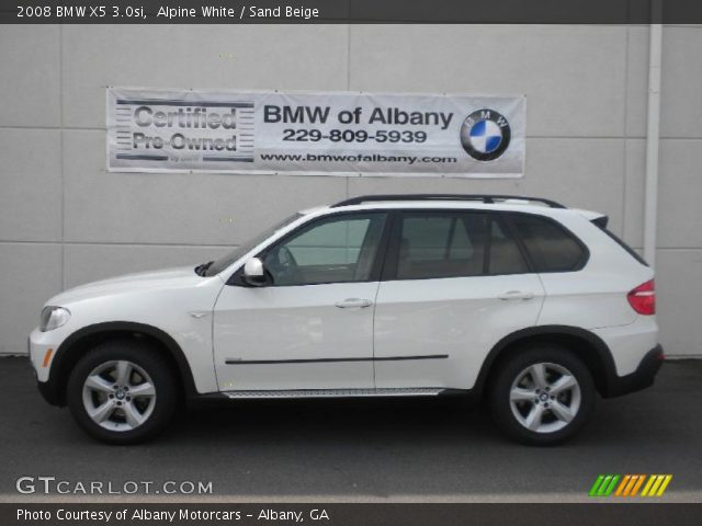 2008 BMW X5 3.0si in Alpine White