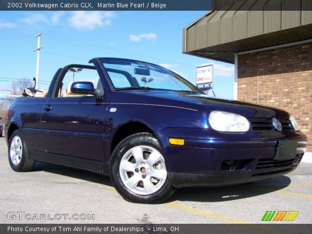 2002 Volkswagen Cabrio GLX in Marlin Blue Pearl