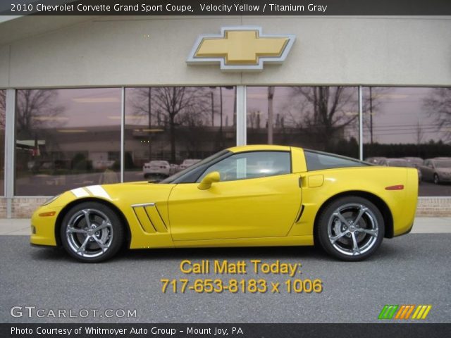 2010 Chevrolet Corvette Grand Sport Coupe in Velocity Yellow