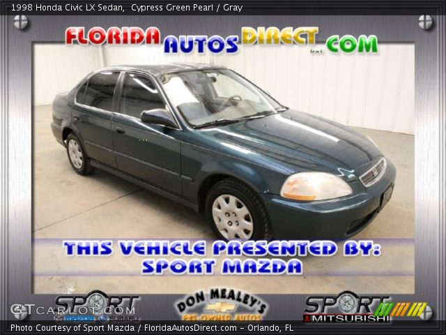1998 Honda Civic LX Sedan in Cypress Green Pearl