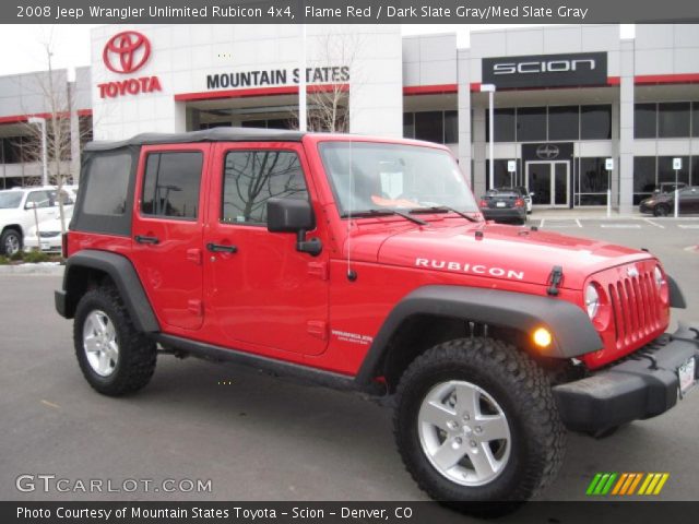 2008 Jeep Wrangler Unlimited Rubicon 4x4 in Flame Red
