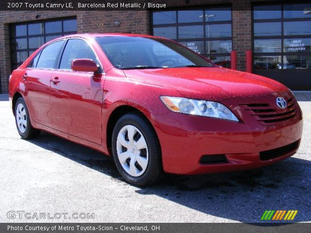 2007 Toyota Camry LE in Barcelona Red Metallic