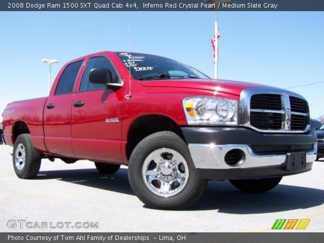 2008 Dodge Ram 1500 SXT Quad Cab 4x4 in Inferno Red Crystal Pearl