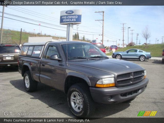 2003 Dodge Dakota SXT Regular Cab 4x4 in Graphite Metallic