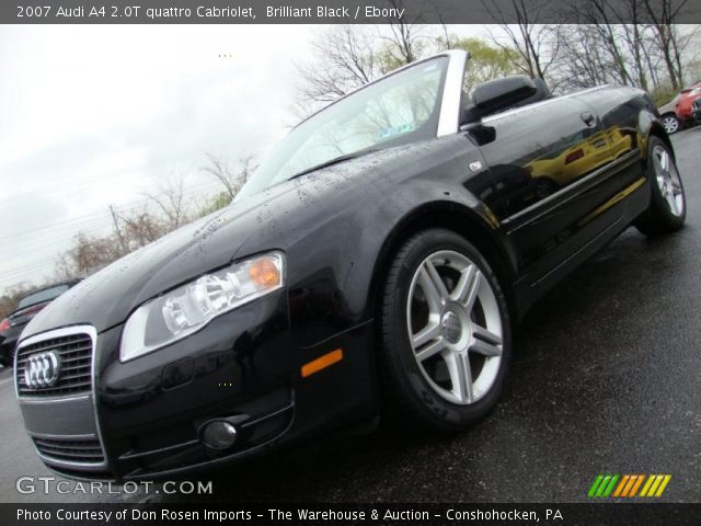 2007 Audi A4 2.0T quattro Cabriolet in Brilliant Black