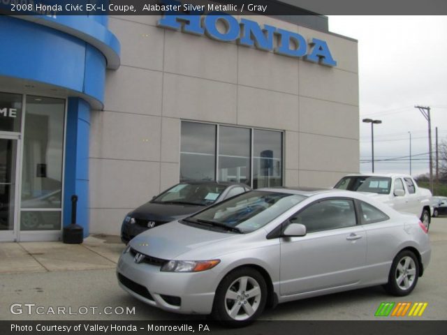 2008 Honda Civic EX-L Coupe in Alabaster Silver Metallic