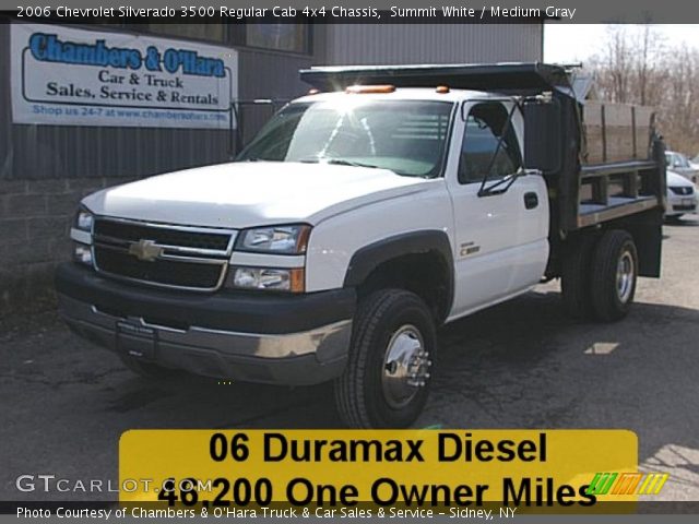 2006 Chevrolet Silverado 3500 Regular Cab 4x4 Chassis in Summit White
