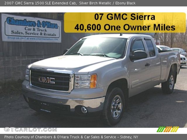 2007 GMC Sierra 1500 SLE Extended Cab in Silver Birch Metallic