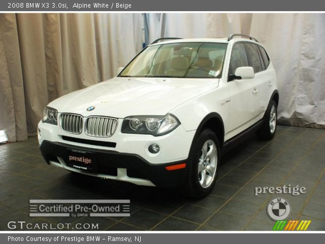 2008 BMW X3 3.0si in Alpine White