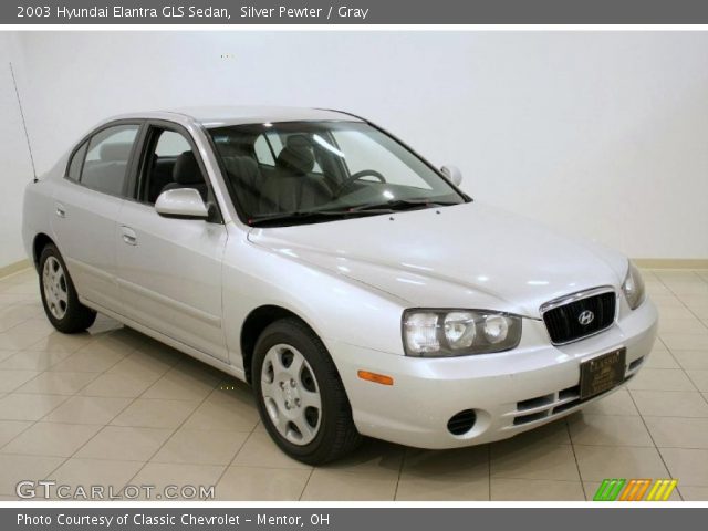 2003 Hyundai Elantra GLS Sedan in Silver Pewter