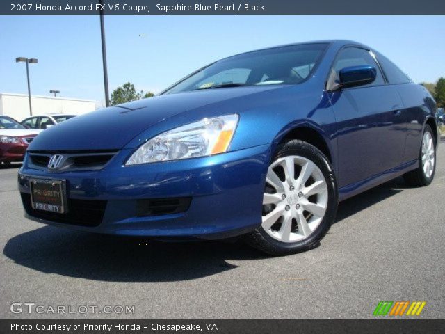 2007 Honda Accord EX V6 Coupe in Sapphire Blue Pearl