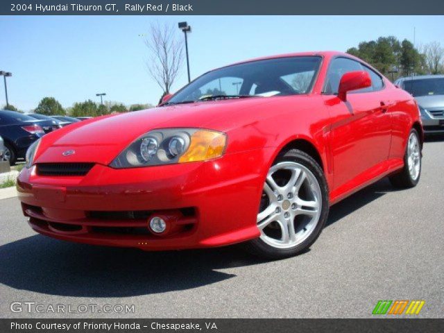2004 Hyundai Tiburon GT in Rally Red