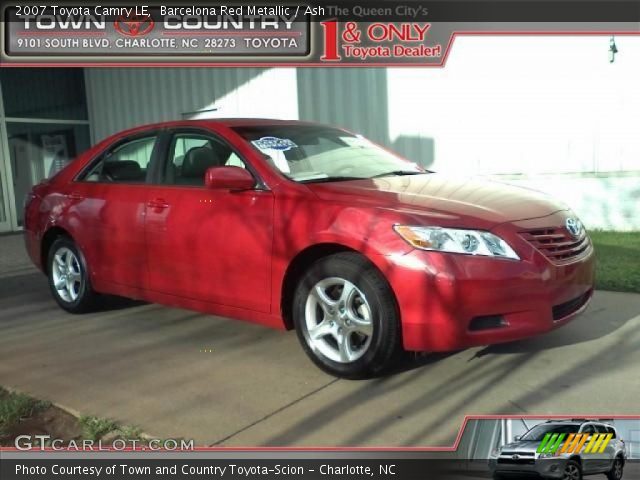 2007 Toyota Camry LE in Barcelona Red Metallic