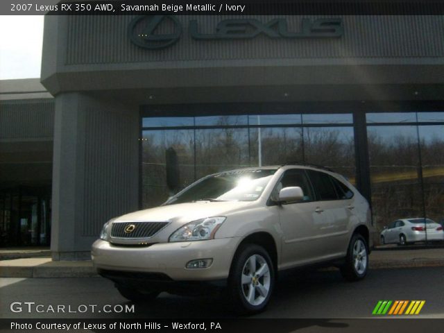 2007 Lexus RX 350 AWD in Savannah Beige Metallic