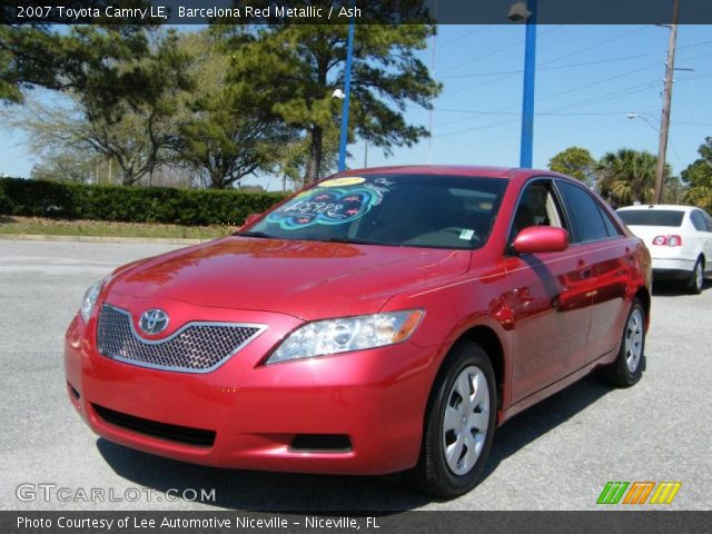 2007 Toyota Camry LE in Barcelona Red Metallic