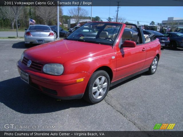 2001 Volkswagen Cabrio GLX in Tornado Red