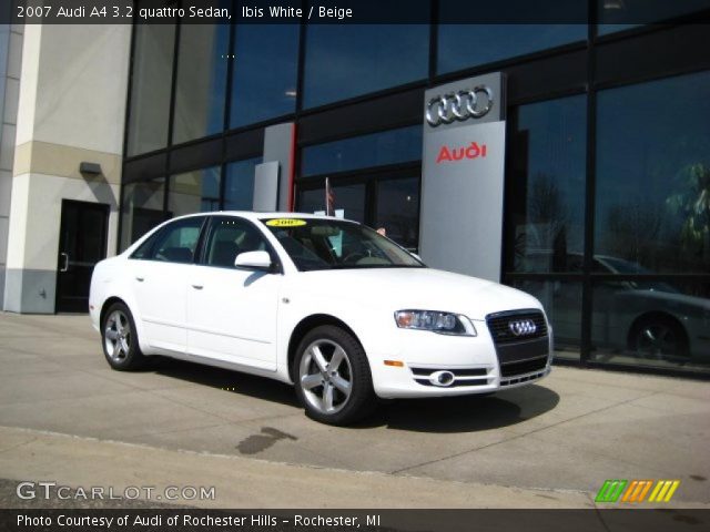 2007 Audi A4 3.2 quattro Sedan in Ibis White