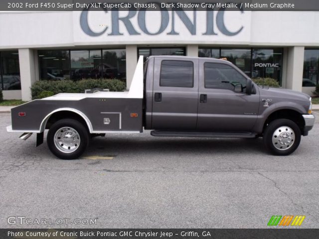 2002 Ford F450 Super Duty XLT SuperCab Chassis in Dark Shadow Gray Metallic