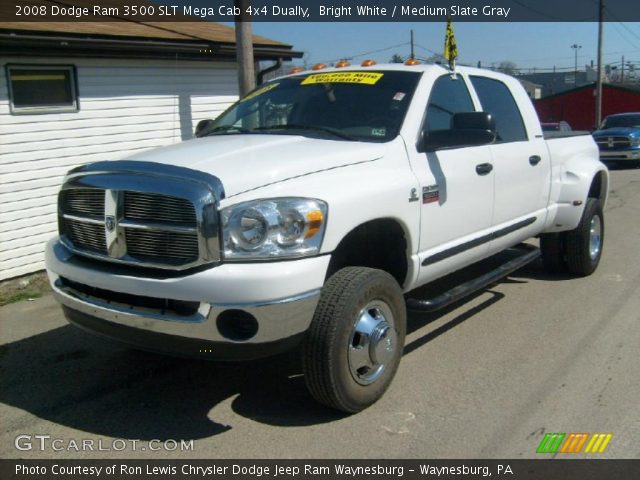 2008 Dodge Ram 3500 SLT Mega Cab 4x4 Dually in Bright White